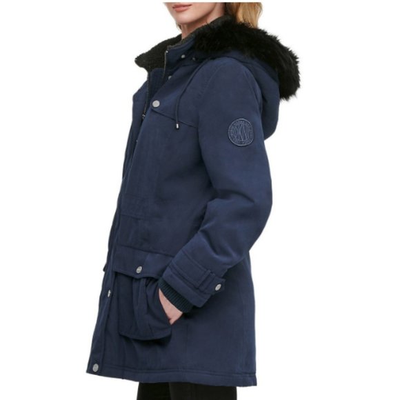 DKNY Faux-Fur Anorak Jacket (Size Small) - Picture 11 of 11